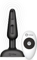 Чёрная анальная вибропробка с 3 источниками вибрации TRIO REMOTE CONTROL PLUG BLACK - 13,5 см.