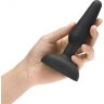 Чёрная анальная вибропробка с 3 источниками вибрации TRIO REMOTE CONTROL PLUG BLACK - 13,5 см.
