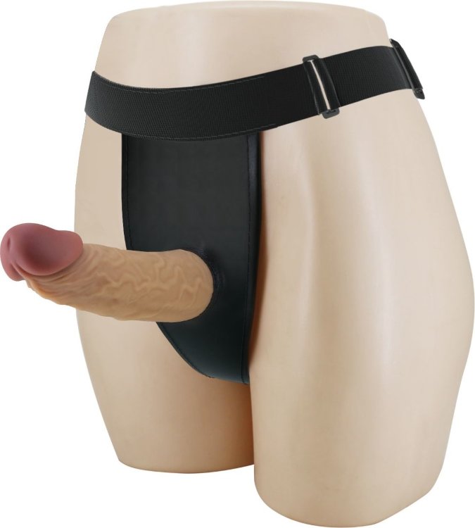 Полый страпон на регулируемых трусиках Houston - 17,5 см.