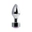 Серебристая анальная пробка с фиолетовым кристаллом - 9,5 см.  Цена 1 879 руб. - Серебристая анальная пробка с фиолетовым кристаллом - 9,5 см.