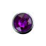 Серебристая анальная пробка с фиолетовым кристаллом - 9,5 см.  Цена 1 947 руб. - Серебристая анальная пробка с фиолетовым кристаллом - 9,5 см.