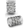 Прозрачная насадка с объёмными чёрточками STAY HARD COCK SLEEVE 06 CLEAR