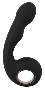 Черный силиконовый вибратор G P-Spot Vibrator - 16,8 см.