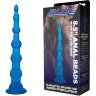 Голубая анальная елочка на присоскеAnal Beads With Suction Base - 21,6 см.
