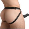 Черный полый страпон с вибрацией 2’’ Erection 28X Smooth Vibrating Silicone Penis Sheath