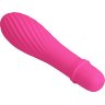 Ярко-розовый вибратор Solomon с бороздками - 12,3 см.