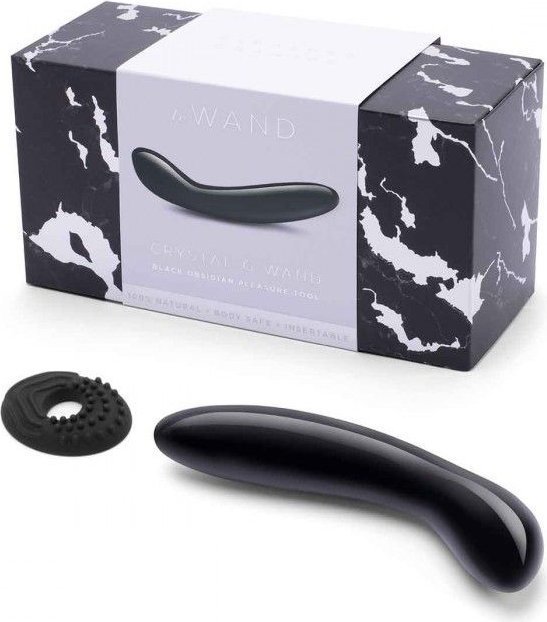 Массажер для G-точки Le Wand Crystal G-Wand из черного обсидиана