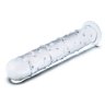 Прозрачный стеклянный фаллос с массажным рельефом 10 Extra Large Glass Dildo - 25,5 см.