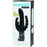 Черный перезаряжаемый вибратор Triple Curve Rechargeable Rabbit Vibrator - 25,4 см.