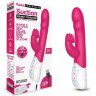 Розовый вибромассажер с клиторальной стимуляцией Clitoral Suction Rabbit - 24,5 см.
