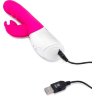 Розовый вибромассажер с клиторальной стимуляцией Clitoral Suction Rabbit - 24,5 см.