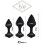 Набор из 3 черных анальных пробок Bibi Butt Plug Set - Набор из 3 черных анальных пробок Bibi Butt Plug Set