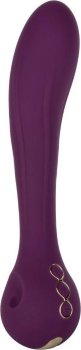 Фиолетовый изогнутый вибромассажер Passion - 21,5 см.
