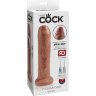 Кофейный необрезанный фаллоимитатор на присоске 7 Uncut Cock - 19,1 см.
