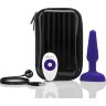 Фиолетовая анальная вибропробка с 3 источниками вибрации TRIO REMOTE CONTROL PLUG PURPLE - 13,5 см.