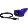 Фиолетовая анальная вибропробка с 3 источниками вибрации TRIO REMOTE CONTROL PLUG PURPLE - 13,5 см.