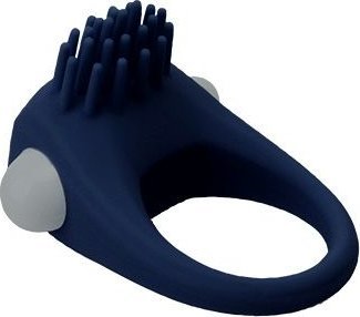 Синее эрекционное виброкольцо STIMU RING