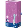 Голубой вибромассажер Air Pump Vibrator 5+ - 21 см.