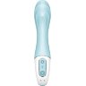 Голубой вибромассажер Air Pump Vibrator 5+ - 21 см.