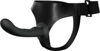 Страпон с изогнутой головкой Ultra Harness Curvy Dildo - 15,8 см.
