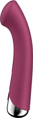 Сливовый вибратор для G-точки Spinning G-Spot 1 - 17 см. Длина: 17 см. Диаметр: 3.5 см. Satisfyer Spinning G-Spot 1 –вибратор с 2-мя моторами, который идеально сочетает в себе вибрации и ротацию. В дополнение к 12 интенсивным, разнообразным программам вибрации в этом вибраторе идут 5 дополнительных программ ротации. Данная модель имеет изогнутую форму и округлый кончик для стимуляции передней стенки влагалища и точки «G». Поверхность Satisfyer Spinning G-Spot 1 изготовлена из качественного силикона, который не только приятен на ощупь, но и легко скользит по коже. Кроме того, Spinning G-Spot 1 обладает водонепроницаемым (IPX7) исполнением. Управление осуществляется с помощью трех встроенных в основание кнопок. При длительном нажатии нижней кнопки включается/выключается функция ротации, также, при коротком нажатии можно переключать скорости ротации. Удлиненная кнопка отвечает за вибрацию. Для того, чтобы ее включить/выключить нажмите и удерживайте низ кнопки (+), для переключения режимов вибрации (увеличения скорости) достаточно коротких нажатий на нижнюю часть (+) и на верхнюю часть (-), если хотите вернуться к предыдущим режимам. Рабочая длина - 10 см. Страна: Германия. Материал: силикон. Батарейки: встроенный аккумулятор.