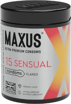 Анатомические презервативы MAXUS Sensual - 15 шт.