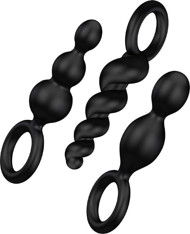 Набор чёрных анальных цепочек Satisfyer Booty Call
