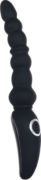 Черная анальная виброелочка Magic Stick - 22,6 см.