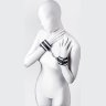 Серебристо-черные наручники Anonymo
