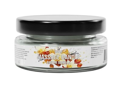 Массажная свеча «Амбра и ваниль» - 50 мл. Массажная свеча с ароматом амбры и ванили SGAN в стеклянной банке — это натуральное средство для расслабления, ухода за кожей и создания романтической атмосферы. Свеча изготовлена из 100% кокосового воска с добавлением ароматического масла амбры ваниль и хлопкового фитиля, что обеспечивает безопасное и чистое горение. При нагревании свеча превращается в тёплое массажное масло, которое глубоко увлажняет, питает и смягчает кожу, делая её шелковистой и ухоженной. Приятный аромат амбры и ванили наполняет комнату уютом и гармонией. 100% кокосовый воск, ароматическое масло, хлопковый фитиль. Страна: Россия. Объем: 50 мл.