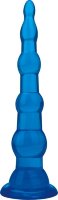 Голубая анальная елочка на присоске Anal Beads With Suction Base - 17,1 см.