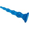Голубая анальная елочка на присоске Anal Beads With Suction Base - 17,1 см.