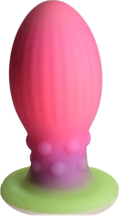 Розовая пробка-яйцо XL Xeno Egg - 17,6 см.