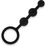 Черные силиконовые анальные бусы Silicone Anal Beads - 14 см.