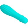 Мятный вибратор Solomon с бороздками - 12,3 см.