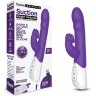 Фиолетовый вибромассажер с клиторальной стимуляцией Clitoral Suction Rabbit - 24,5 см.