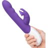 Фиолетовый вибромассажер с клиторальной стимуляцией Clitoral Suction Rabbit - 24,5 см.