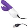 Фиолетовый вибромассажер с клиторальной стимуляцией Clitoral Suction Rabbit - 24,5 см.