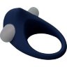 Гладкое синее эрекционное виброкольцо STIMU RING