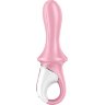 Розовый вибромассажер Air Pump Booty 5+ - 18,1 см.