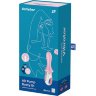 Розовый вибромассажер Air Pump Booty 5+ - 18,1 см.