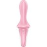 Розовый вибромассажер Air Pump Booty 5+ - 18,1 см.