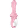 Розовый вибромассажер Air Pump Booty 5+ - 18,1 см.