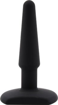 Черная анальная втулка Silicone Butt Plug 4 - 11 см.