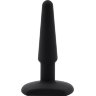 Черная анальная втулка Silicone Butt Plug 4 - 11 см.