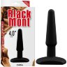 Черная анальная втулка Silicone Butt Plug 4 - 11 см.