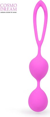 Розовые силиконовые вагинальные шарики с петлей - 17 см.  Цена 728 руб. Длина: 17 см. Диаметр: 3 см. Вагинальные шарики – отличный тренажёр для мышц влагалища! Интимный аксессуар имеет смещённый центр тяжести (внутри больших шариков находятся шарики меньшего размера, которые перекатываются во время движения),.Литая форма изделия исключает возможность скопления внутри швов болезнетворной микрофлоры. Шарики легко вводятся и извлекаются с помощью ручки-петельки.Интимный аксессуар изготовлен из высококачественного силикона, дарящего приятные тактильные ощущения. Прост в использовании и уходе. Вес - 60 гр. Страна: Китай. Материал: силикон.