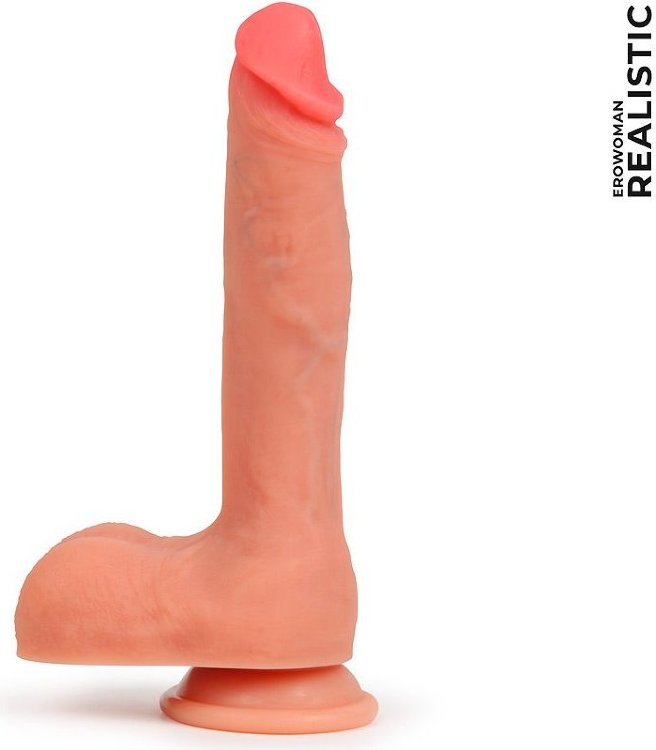 Реалистичный фаллоимитатор на присоске Erowoman Realistic XL