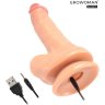 Телесный реалистичный вибратор Erowoman - 21 см.