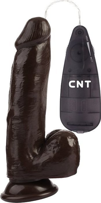 Коричневый вибратор-реалистик 7.4 Stud Realistic Dildo - 19 см.